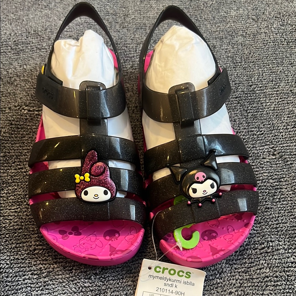 Crocs Kids Sandals - Black and Pink